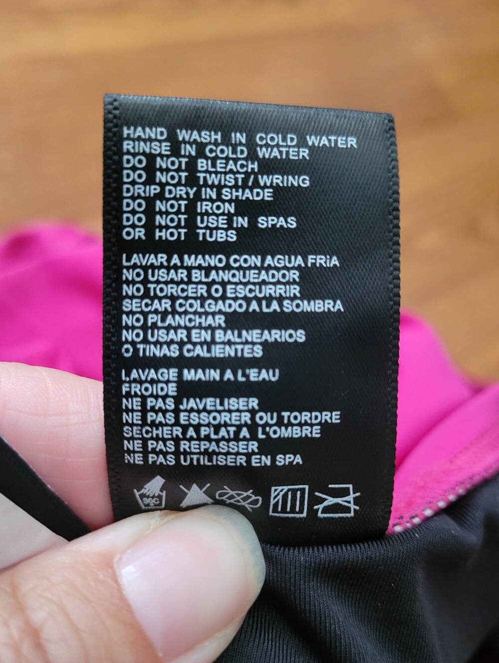 DKNY Hot Pink Liquid Pleated Bandeau Tummy Control One Piece Swimsuit Size 14 - Picture 9 of 15